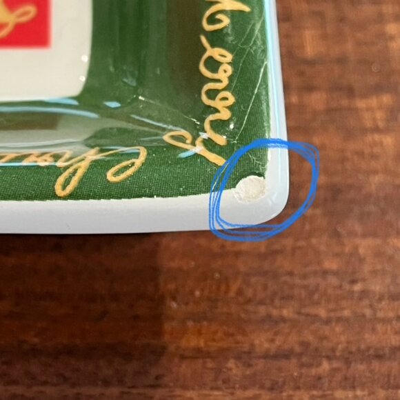 Christopher Radko “It's Christmas” Handled Ornament Tray Made in Portugal - Picture 9 of 9